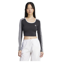 Adidas Γυναικεία μακρυμάνικη μπλούζα Adicolor 3-Stripes LS Crop Tee